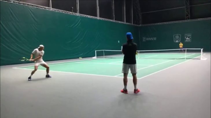 ナダルとズベレフのラリー（Nadal & Zverev Practice Paris 2017）