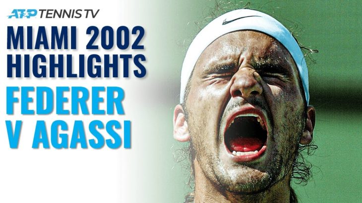 Roger Federer v Andre Agassi Miami 2002: Extended Tennis Highlights