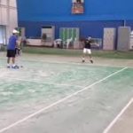【ジュニアテニス】左右振り回し練習です。2019ジュニアテニス全国大会3大会連続決勝戦に進出した選手が日々行っている練習です。