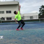7/7テニスオフ中上級・上級シングルス Tennis with Left handed tennis player.Men’s Singles Practice Match.