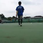 【tennis practice】　テニス　友人と練習