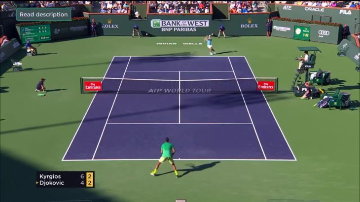 Kyrgios (キリオス)  VS Djokovic (ジョコビッチ) Indian Wells