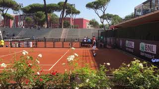 Rome 2020 Rafael Nadal practice court level side view