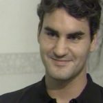 フェデラーのインタビューと羽子板プレー（2006年ジャパンオープン）（Roger Federer’s 2006 Japan Open interview and battledore play）