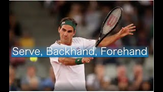 Federer God Serve, Backhand, Forehand movie（フェデラーのフォアハンド、サーブ、バックハンド動画）