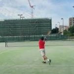 【テニス】早いタイミングでのバックハンド | Tennis Practice: hit backhand at a fast tempo