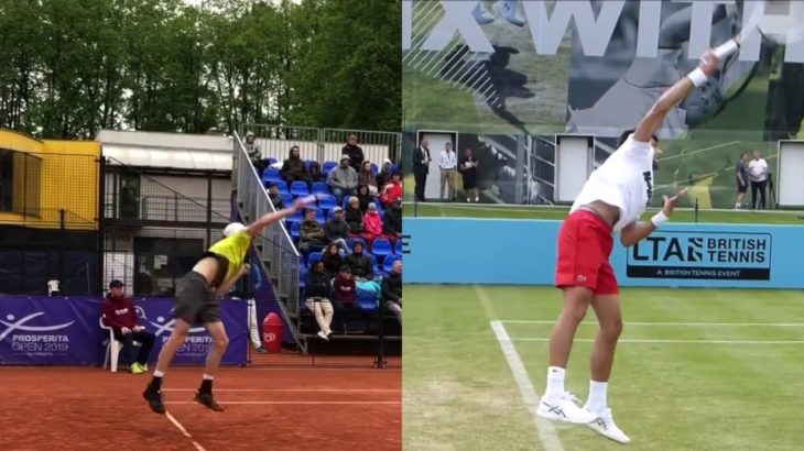 Yannik Sinner or Novak Djokovic Serve Comparison　シナーとジョコビッチのサーブ比較