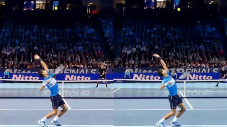 Novak Djokovic Serve Spin or Flat　ジョコビッチのスピンサーブとフラットサーブ