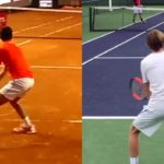 Andrey Rublev or Novak Djokovic Backhand Comparison　ルブレフ、ジョコビッチのバックハンド比較