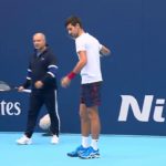 2019年Nitto ATPファイナルズ・プラクティス　ノバク・ジョコビッチ(Novak Djokovic)/アレクサンダー・ズベレフ(Alexander Zverev)