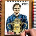 Drawing Roger Federer / ロジャー・フェデラーを描きました