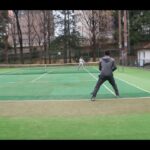 テニス　ボレーストローク　芝公園202101　全日本ベテランテニス