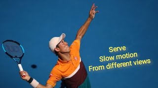 Kei Nishikori (錦織 圭) Serve Practice Slow Motion 0.2X 0.5X From different views