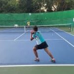 テニス　ジュニア11歳　フォアハンド練習　2021年5月14日Tennis junior 11 years old forehand practice