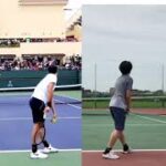 【Serve 】Practice imitating Federer Day1/ フェデラー選手の物真似練習1日目