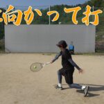 ガスケを目指す孤独なアマチュアテニスプレイヤーの練習風景