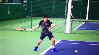 テニス　One Point Lesson in Tennis　ほとんどのプロテニスプレーヤーはするけれども、多くの一般プレーヤーはしない、動き、フォーム　その１