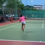 【テニス】11歳女子　オープンコートを作ってチャンスボールを打つ　2021/6/30 Make an open court and hit a chance ball