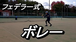【テニス】ファンがフェデラーのボレーの打ち方を真似してみた【Copying Federer Volley】