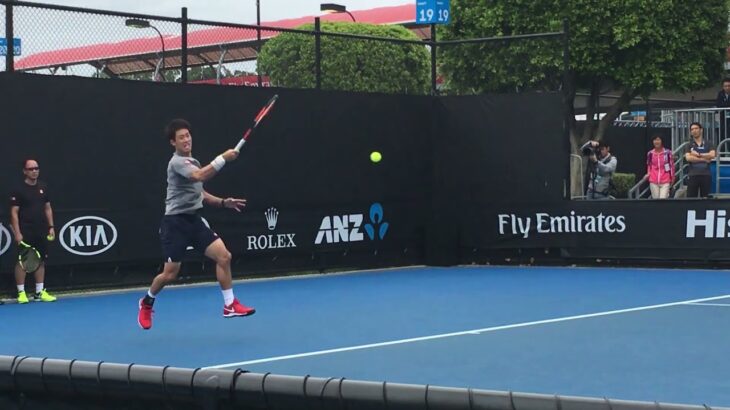 Kei Nishikori practice 【Australian Open 2017】