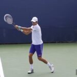 Novak Djokovic Backhand Return .     Tennis 網球 テニス  网球