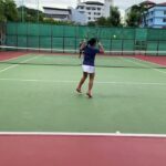 【テニス】11歳女子　ミニラリーと振り回しラリー練習　Tennis practice with Head Courch since Lockdown…!!!
