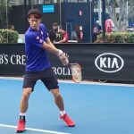Kei Nishikori backhand practice【Australian Open 2017】 錦織圭 バックハンドの練習 全豪オープン2017