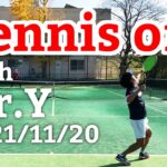 テニスオフ 2021/11/20 シングルス 中級前後 Tennis with Mr.Y Men’s Singles Practice Match Tracked by SwingVision