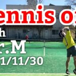 テニスオフ 2021/11/30 シングルス 中級前後 Tennis with Mr.M Men’s Singles Practice Match Tracked by SwingVision