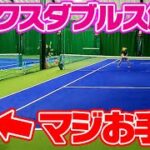 【テニス】ミックスダブルスのお手本女子登場/初心者向け解説〈ぬいさんぽTennis〉