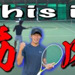 【テニス】今月も筋肉パワー全開！爆速フォアハンドで圧巻のプレー！石村勇気出場試合2021年11月大会