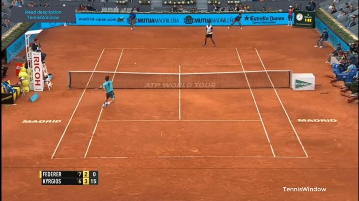 Federer (フェデラー) VS Kyrgios (キリオス) Madrid