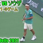 【錦織圭選手】男子シングル1回戦♢2セット第1-3ゲーム vs ソウザ♢Nishikori vs Sousa Set2 Game 1-3 Indian Wells 10.07.2021