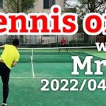 テニスオフ 2022/04/16 シングルス 中級前後 Tennis with Mr.O Men’s Singles Practice Match Tracked by SwingVision