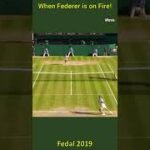 🔥 When Federer is on FIRE (vs Nadal on Grass 2019) #Shorts