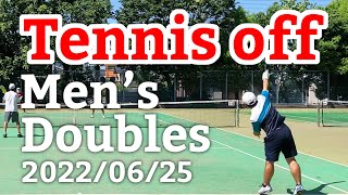 テニスオフ 2022/06/25 ダブルス 中級前後 Tennis Men’s Doubles Practice Match Tracked by SwingVision