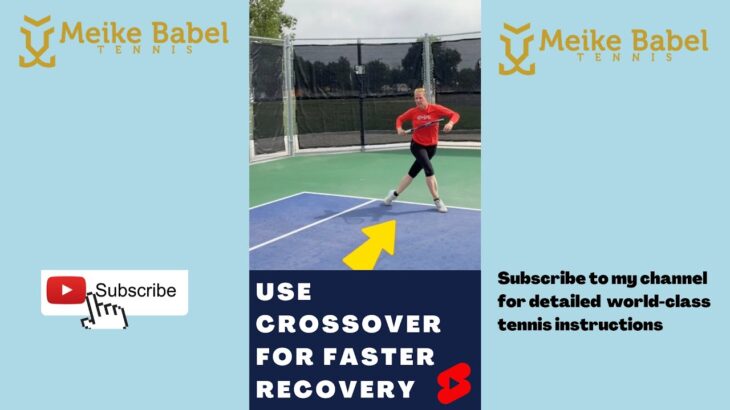 #tennisfootwork #tennis #tenniscoaching use a cross over to recover faster in tennis