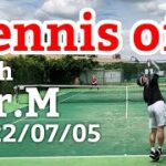 テニスオフ 2022/07/05 シングルス 中級前後 Tennis with Mr.M Men’s Singles Practice Match Tracked by SwingVision
