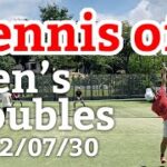 テニスオフ 2022/07/30 ダブルス 中級前後 Tennis Men’s Doubles Practice Match Tracked by SwingVision