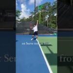 First serve toss in tennis