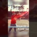 Tennis backhand volley