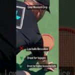 Tennis forehand semi western grip