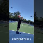Tennis kick serve technique