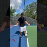 The forehand take back in tennis on a fast deep ball