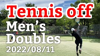 テニスオフ 2022/08/11 ダブルス 中級前後 Tennis Men’s Doubles Practice Match Tracked by SwingVision