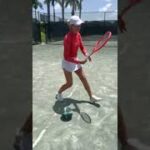 Quick tennis exercise for keeping the racket LOW on contact! #tennis