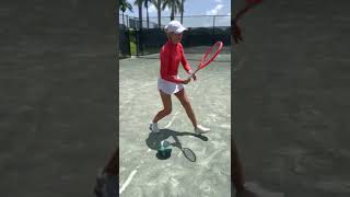 Quick tennis exercise for keeping the racket LOW on contact! #tennis