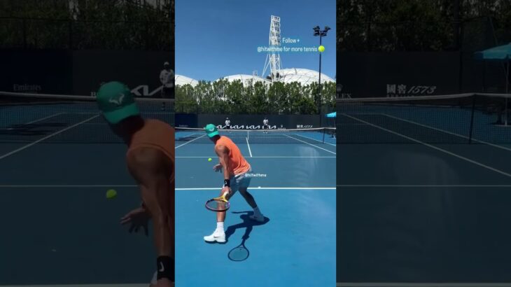 RAFAEL NADAL court-level tennis practice is amazing 🤯🔥 #Shorts #Nadal #Tennis