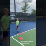 The return of serve in tennis shadowing drill