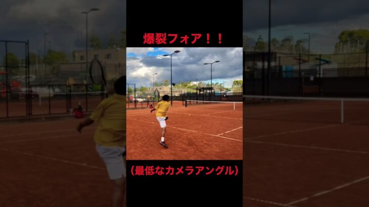 残念アングルの爆裂フォア！！　#テニス　#ニセコリ圭斗　#shorts